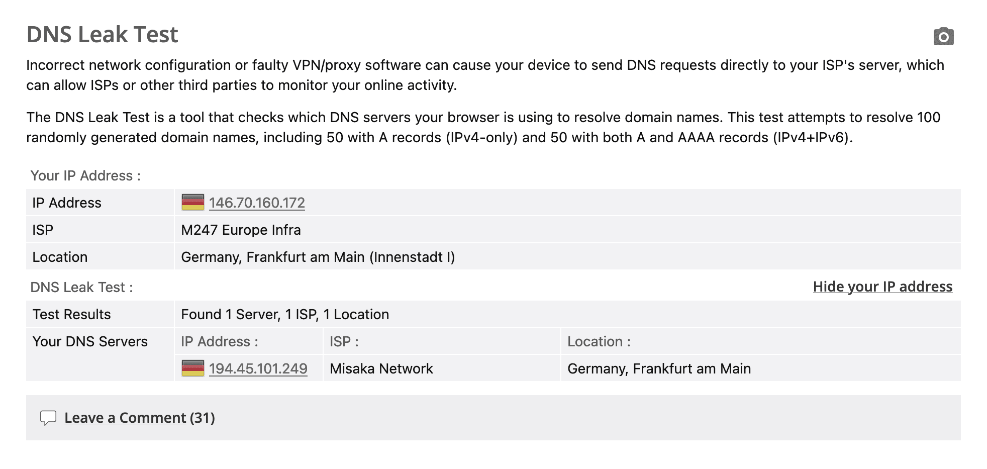 DNS Leak Test • techboys.de: Ratgeber für Netzwerksicherheit, VPNs & IPTV